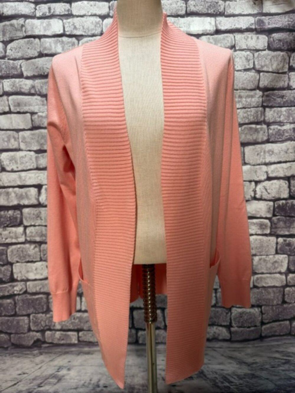 Urban Coco Pink No Close Long Sleeve Cardigan Sweater Size L